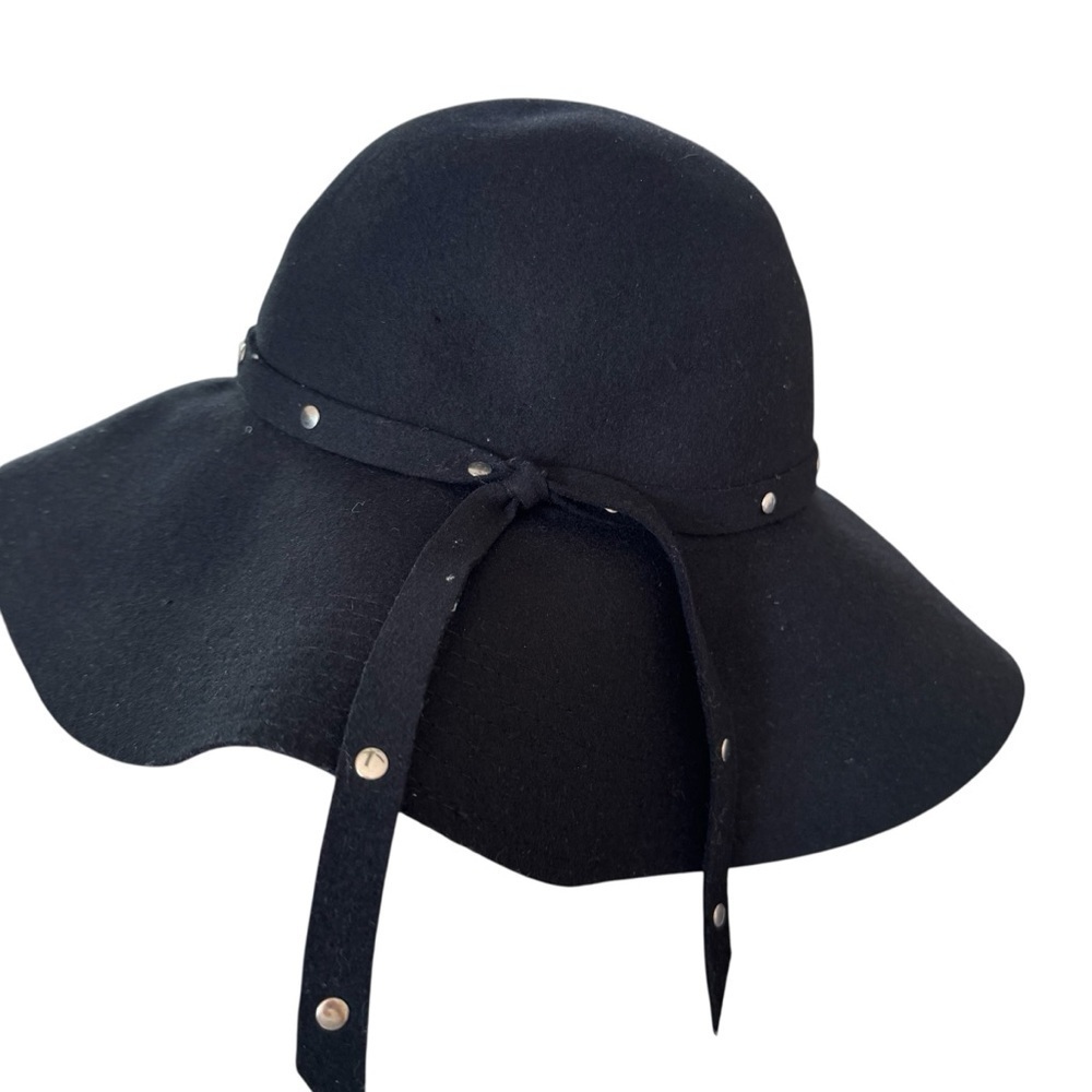 2B Bebe Black 100% Wool Hat NWOT - Picture 7 of 8